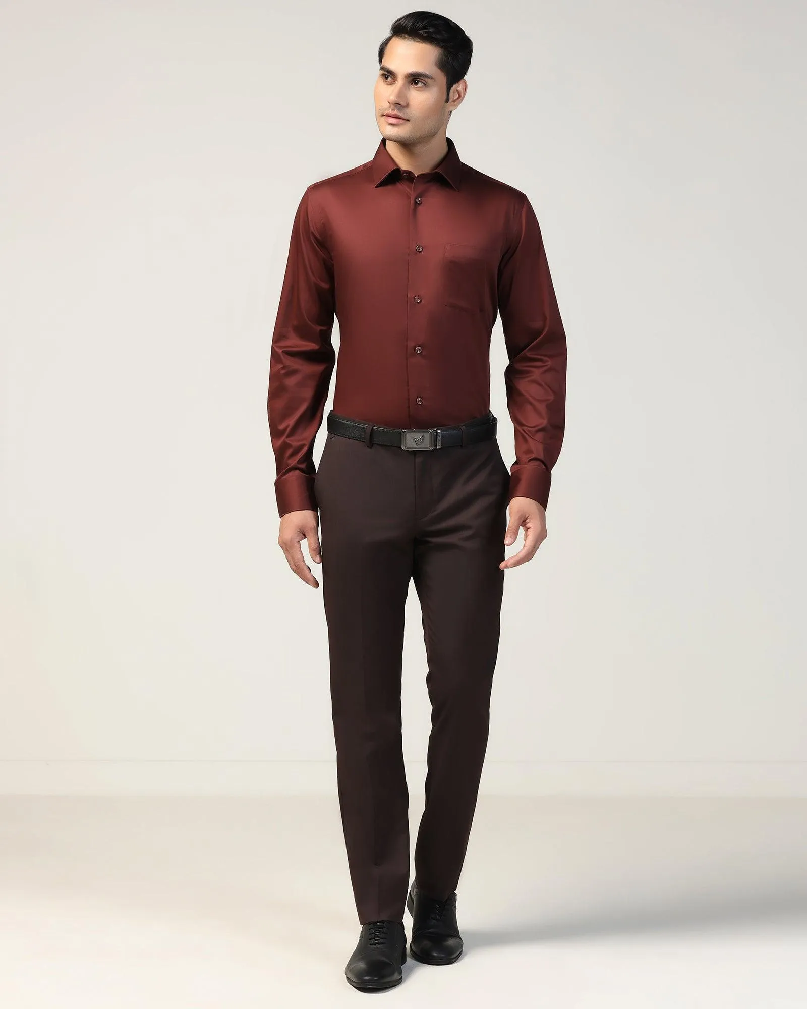 Slim Fit B-91 Formal Wine Textured Trouser - Gladiator