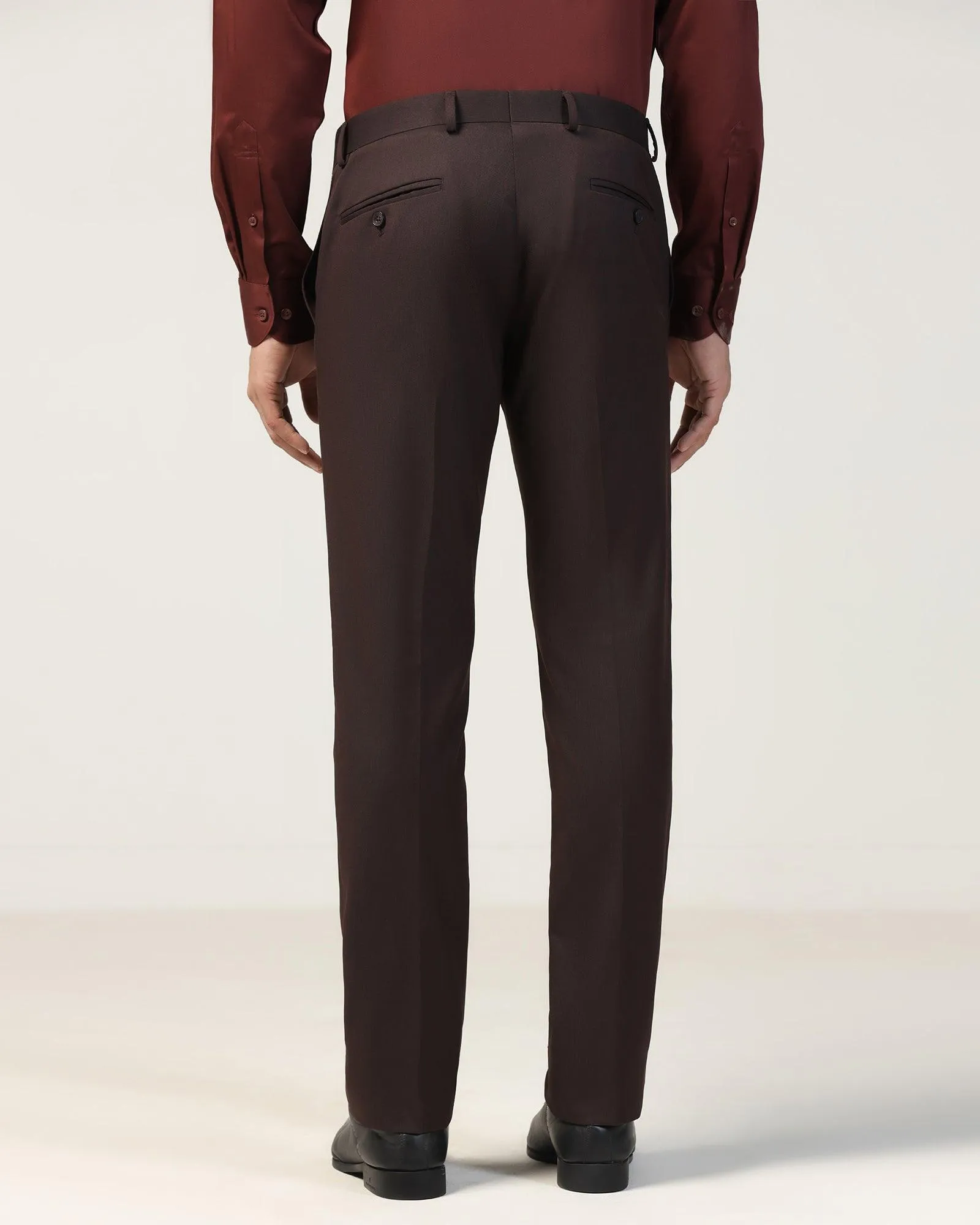 Slim Fit B-91 Formal Wine Textured Trouser - Gladiator