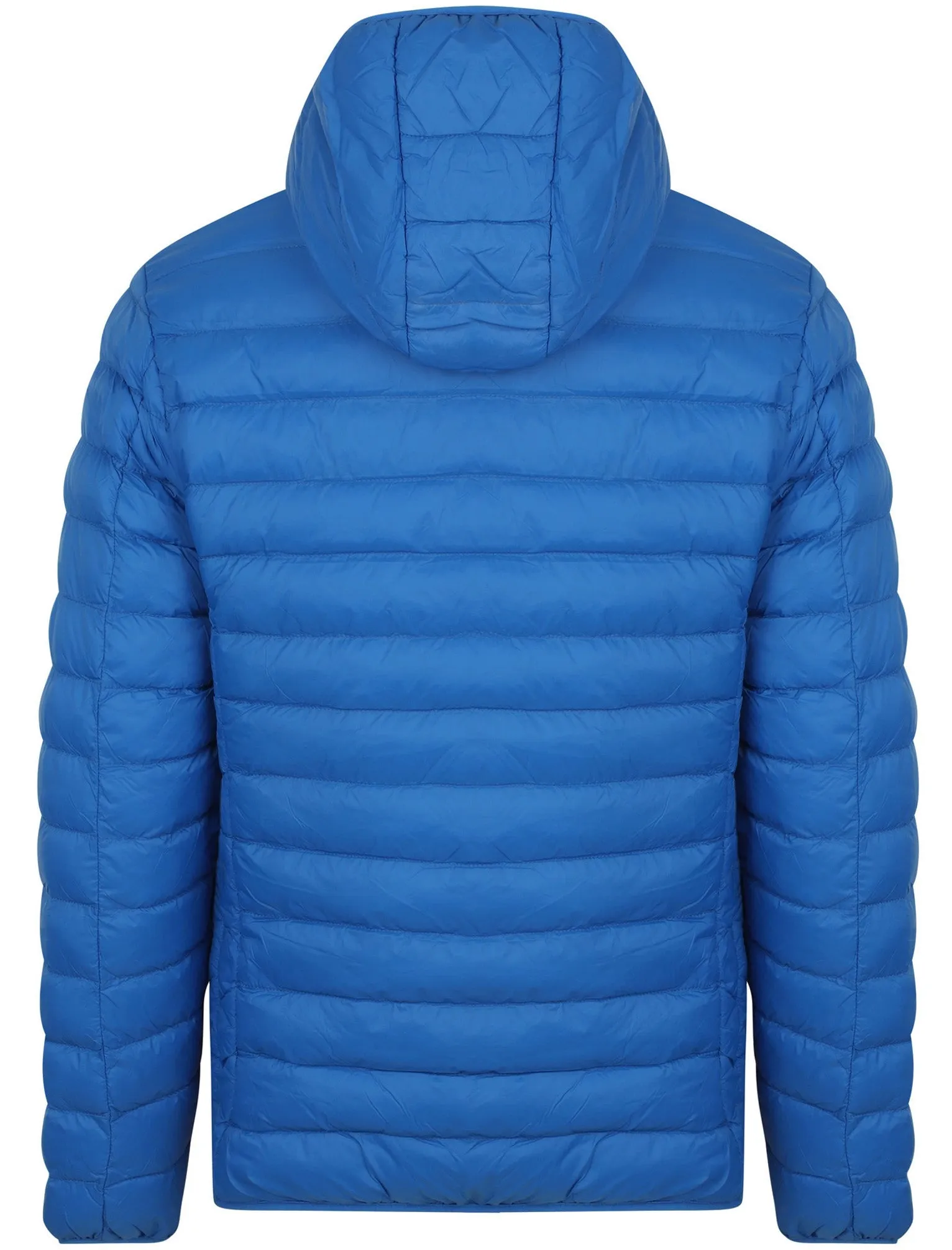 Talus Quilted Puffer Jacket with Hood in Olympian Blue - Tokyo Laundry