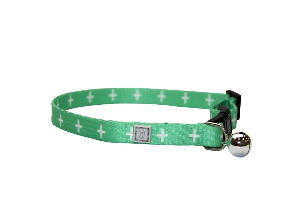 T&S Safety Breakaway Cat Collar - Mint Green