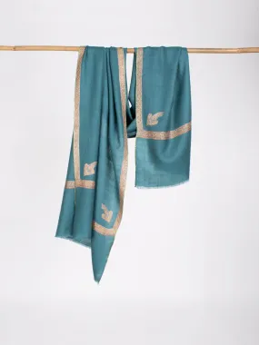 Teal Blue Lightweight Cashmere Scarf - FRANCISCO