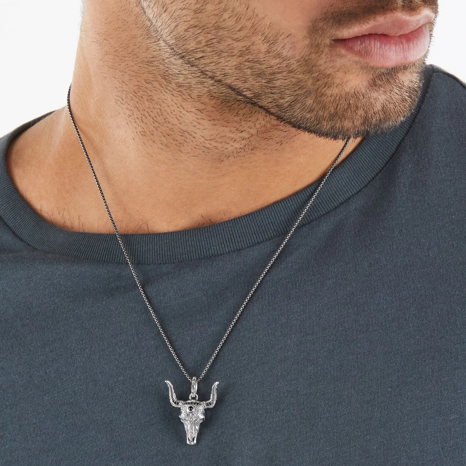 Thomas Sabo Pendant Bull's Head Silver