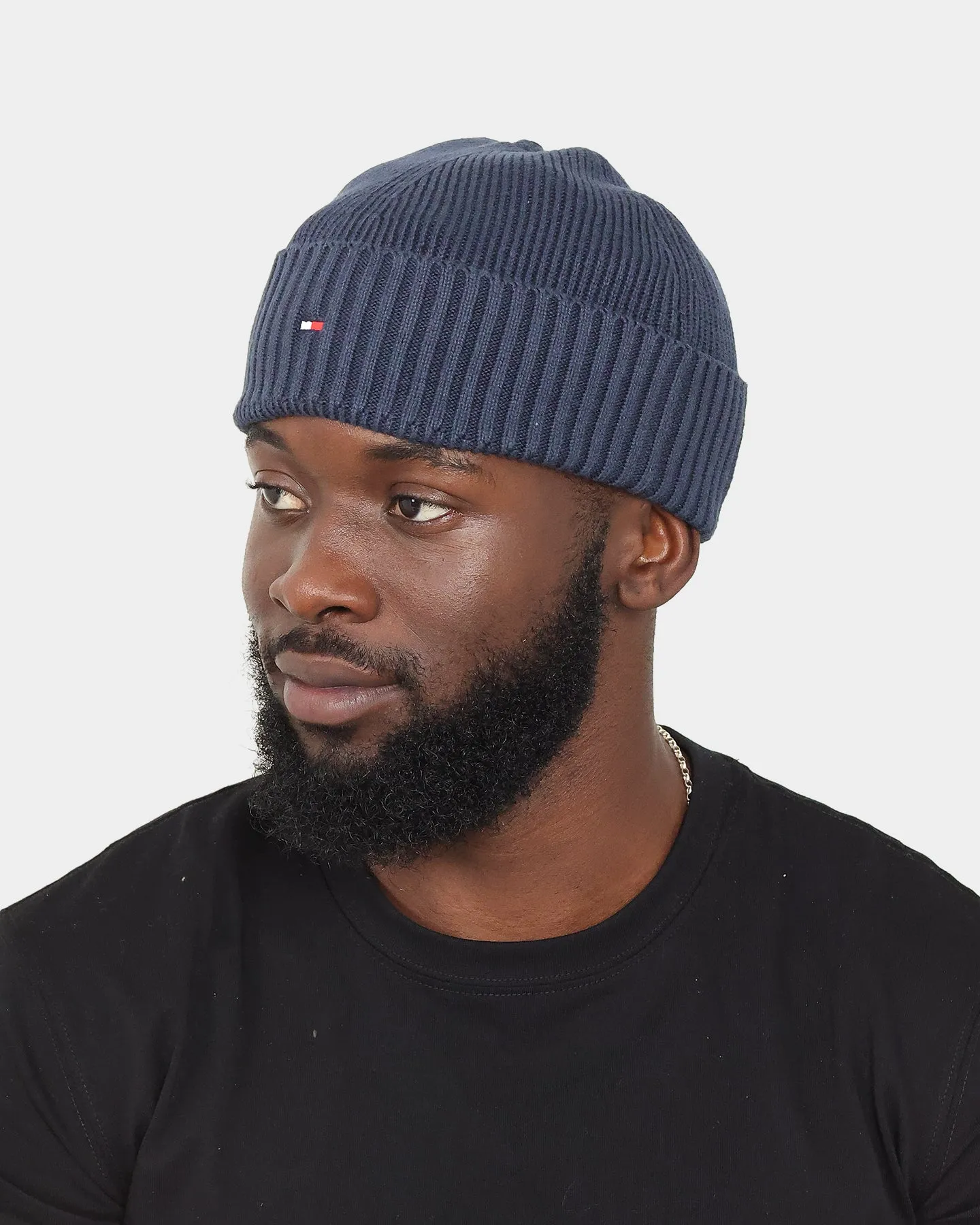 Tommy Jeans Essential Rib Short Beanie Tommy Navy