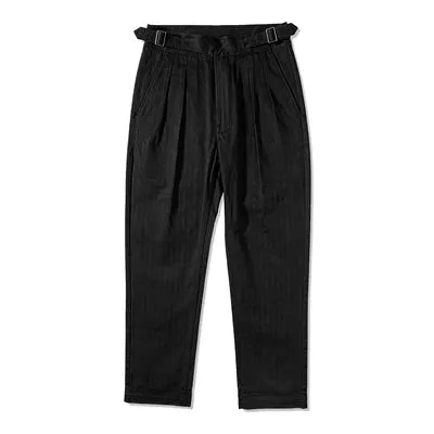 Vintage Style British Gurkha Pants with Pleated Front - Smart Casual Trousers